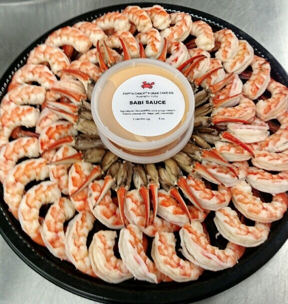 shrimp and crab claw platter